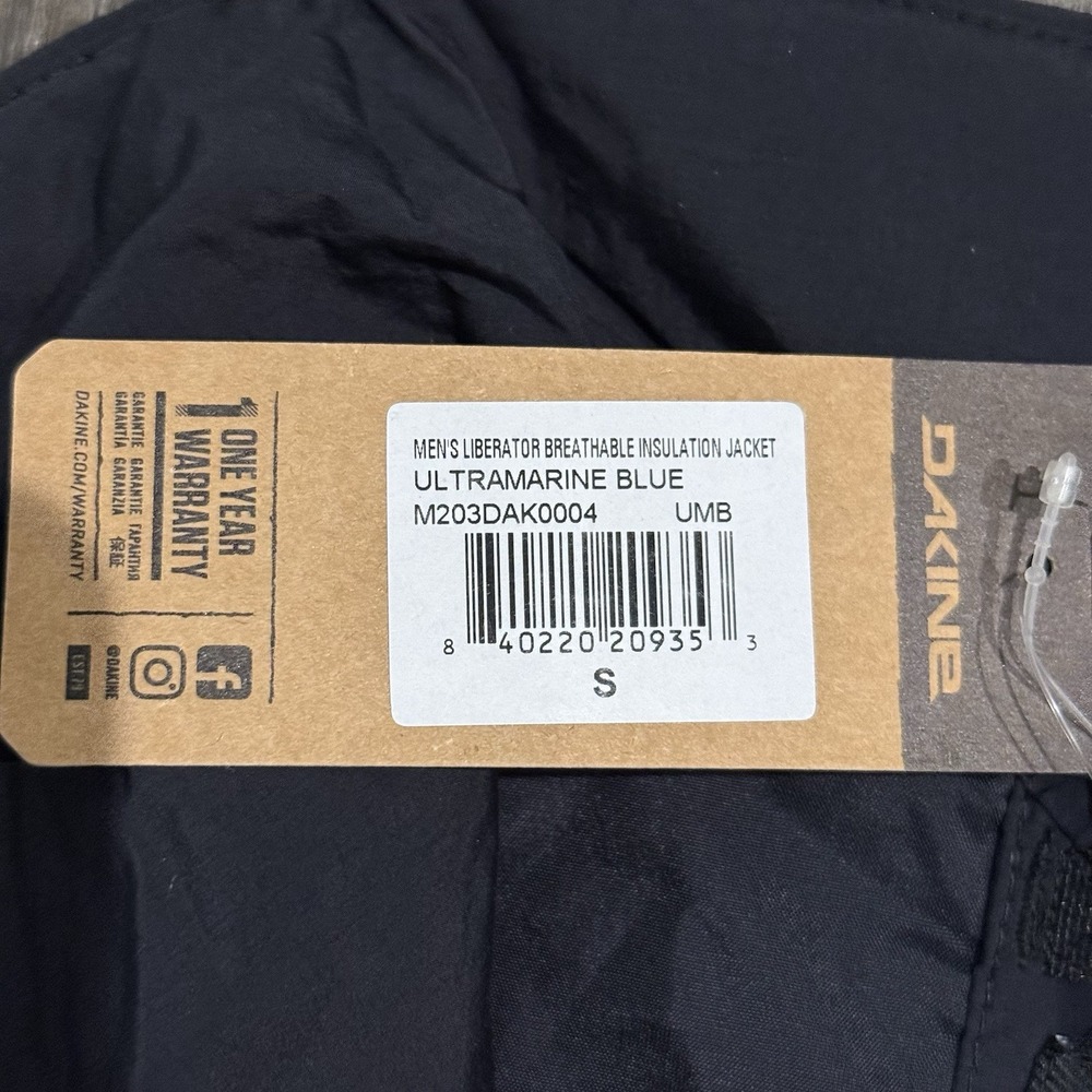 Dakine Liberator Breathable Insulation Jacket - NWT -  Small Ultramarine Blue - Picture 5 of 7
